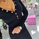 Kuldsete detailidega soonikkoes bodycon kleit