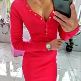 Kuldsete detailidega soonikkoes bodycon kleit